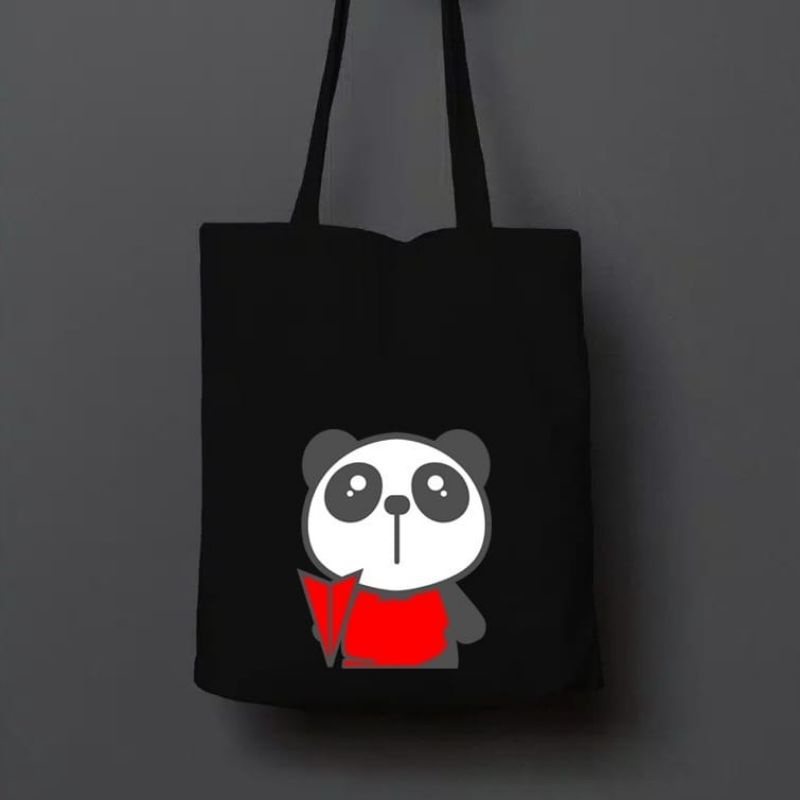 TOTEBAG MOTIF PANDA WARNA