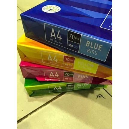 

PROMO KERTAS FOTOCOPY HVS A4 WARNA 70 GRAM SINAR DUNIA ATK ORIGINAL