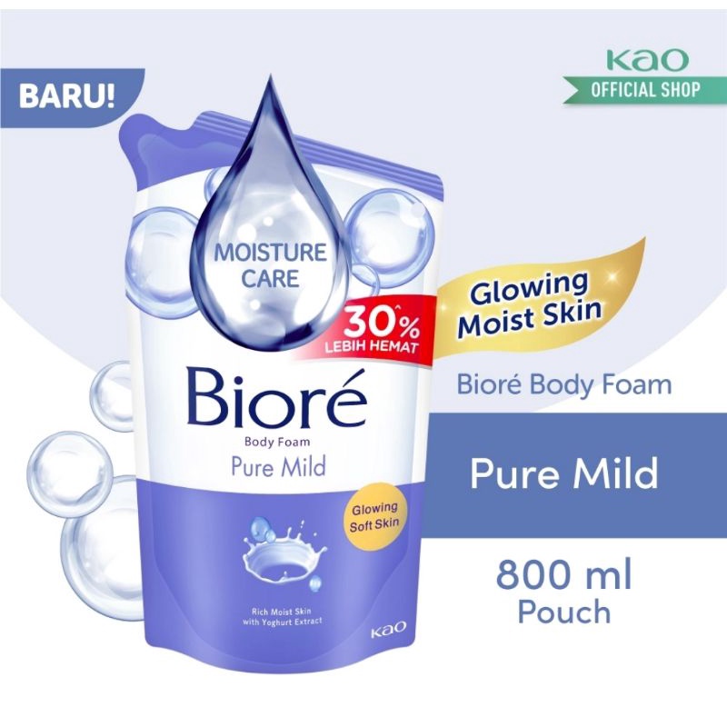 Jual Biore Sabun Mandi Cair Pure Mild Pouch 800ml Shopee Indonesia