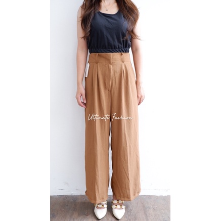 Celana Kulot Crinkle Krinkle Jumbo Wanita Loose Pants Stacy Trouser 929 Korea Kekinian