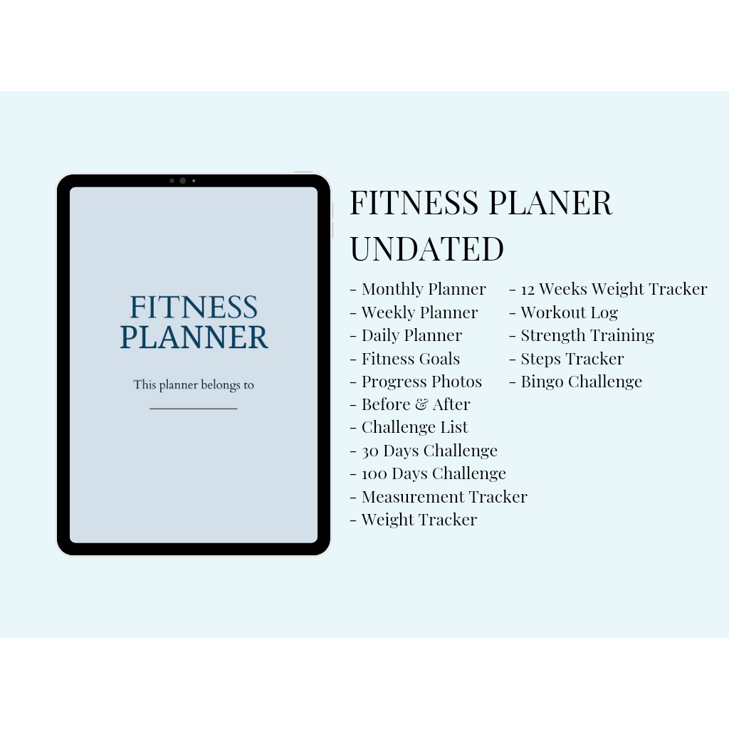 Digital Planner - Undated Fitness Planner