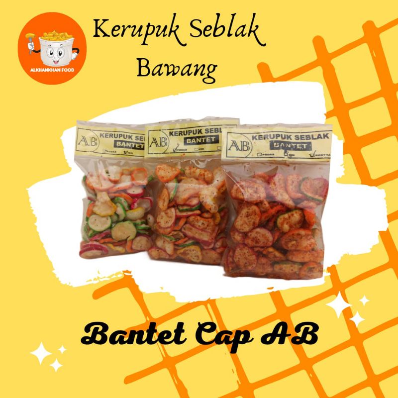 

KERUPUK SEBLAK (BAWANG) BANTET TERMURAH ASLI RENYAH GURIH