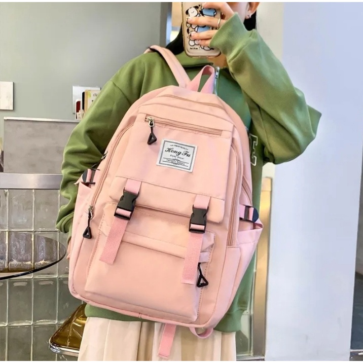 PTM - Tas ransel anak perempuan-tas fashion Korea-tas punggung my bag polos