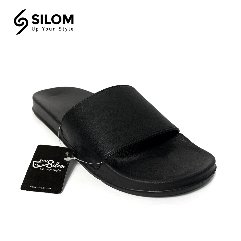 Sandal Slide Pria Anti Air Basic Polos Silom Sendal Slop Flip Flop Anti Ai