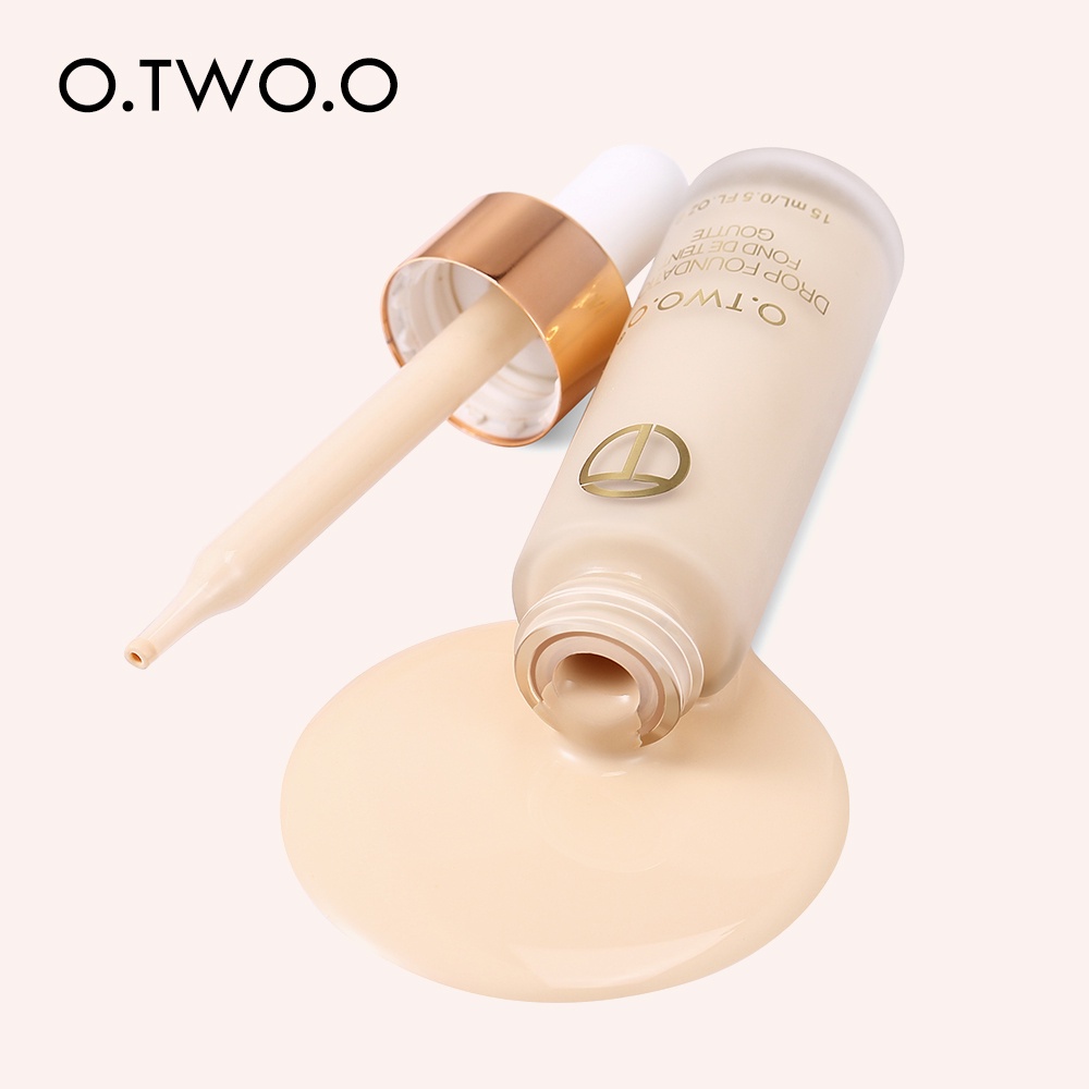 [100%ORIGINAL][READY]O.TWO.O Full Coverage Oil-control Fluid Foundation Matte Natural Makeup Drop Foundation Tahan Lama/Bebas Minyak