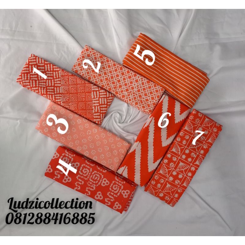 Kain Batik Cap orange