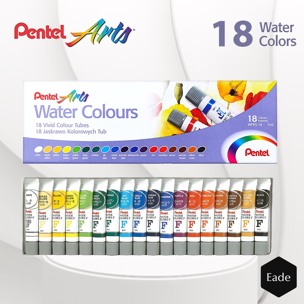 

Cat Air Pentel Arts 18 Warna Water Colours Paint - WFRS 18