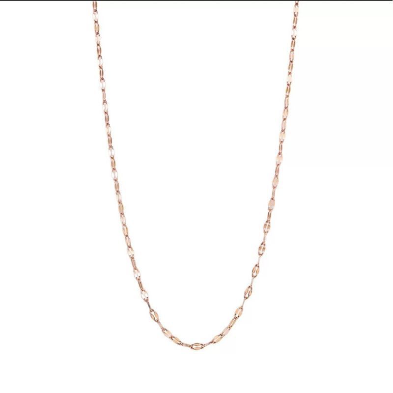 KALUNG TITANIUM WANITA MODEL PECAH KOPI 45 cm WARNA ROSE GOLD