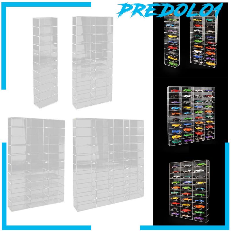 [Predolo1] Etalase Rak Display Etalase Mobil Model1Per64 Bening Untuk Mainan