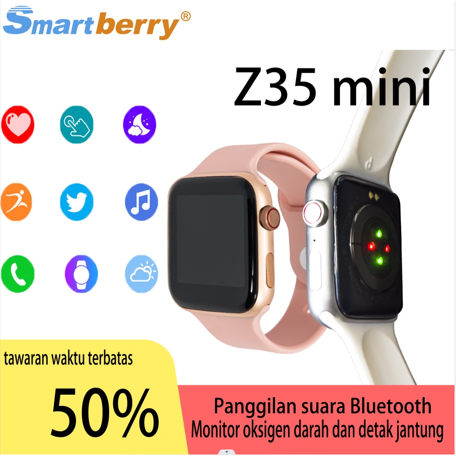 Smartberry-z35mi smart watch pria/wanita watch jam smart watch pria kontrol smartphone smartwach sma