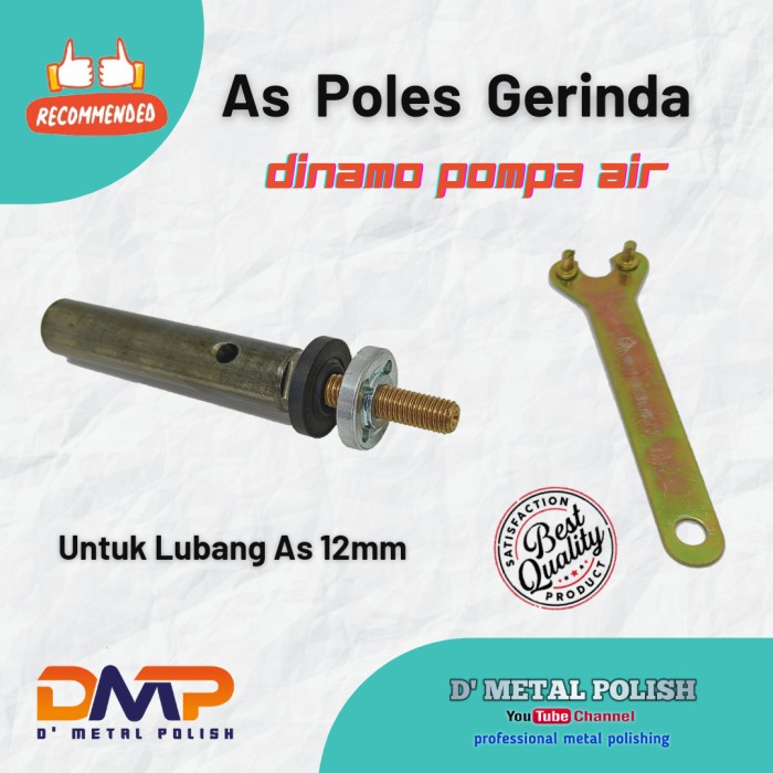 As Poles Gerinda Untuk Dinamo Pompa Air 12Mm