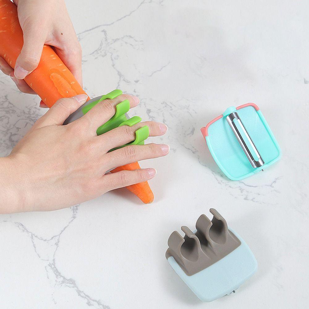 [Elegan] Finger Potato Peeler Portable Dengan Gagang Untuk Timun Wortel Pengupas Buah Nyaman