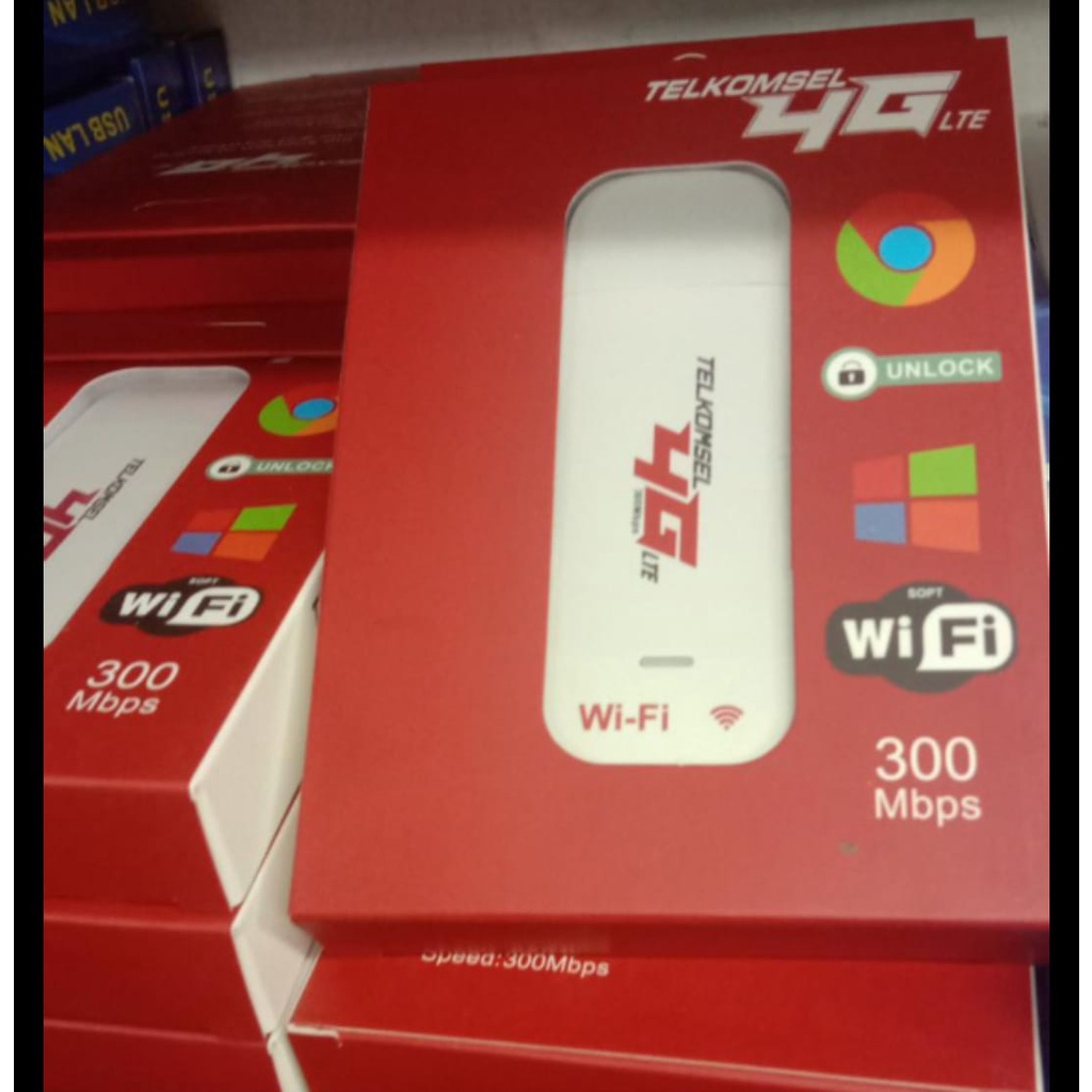 USB MODEM 4GB LTE TELKOMSEL WIFI 300MBPS UNLOCK 4G LTE