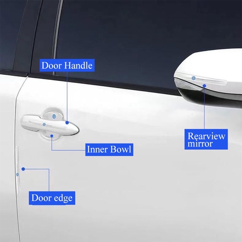 Mitsubishi Xpander Door Handle Protection Mobil Inner Door Bowl Transparan anti Gores Stiker Pelindung Pintu Aksesoris anti Tabrak