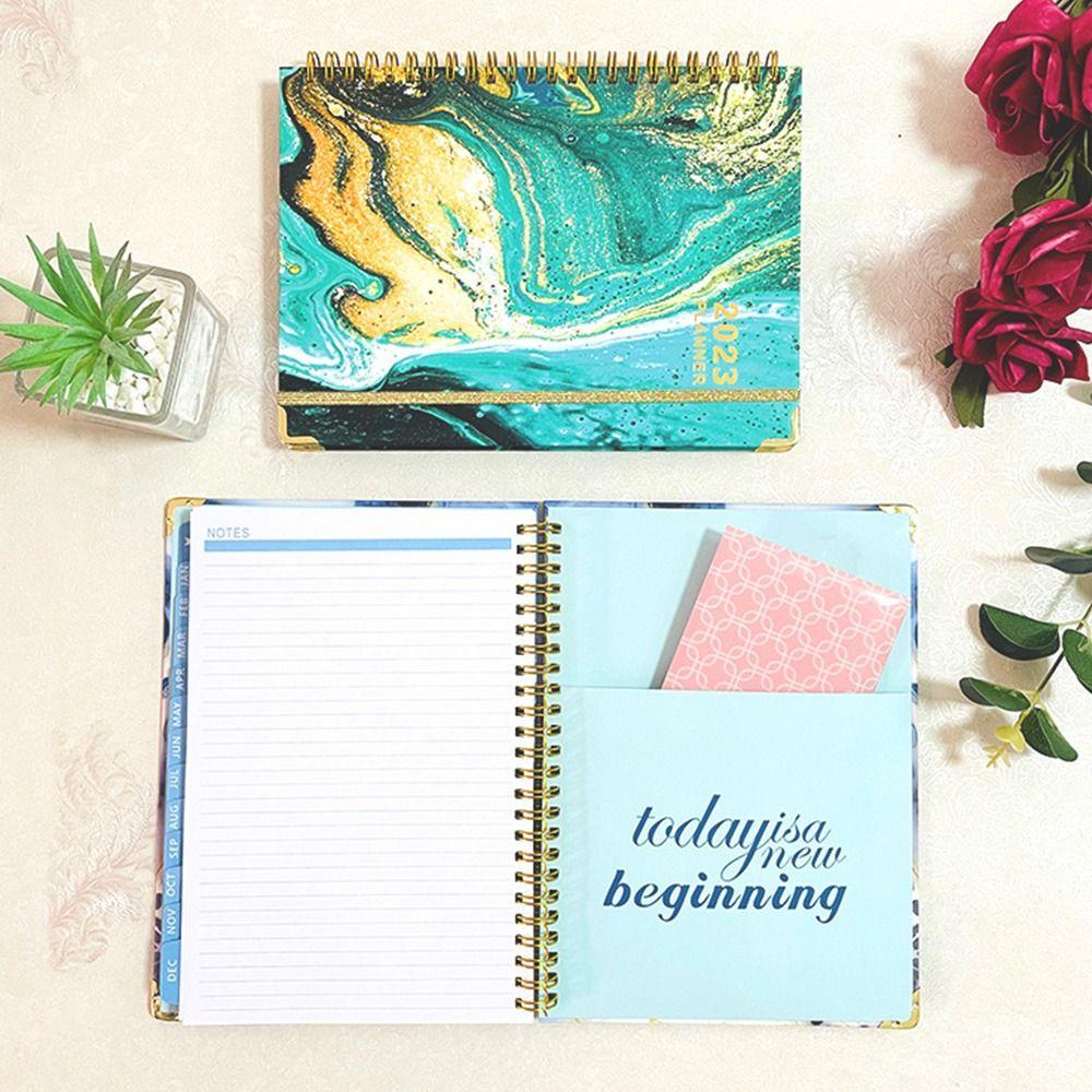 R-flower 2023 Notebook Isi Ulang Jadwal Alat Tulis Loose Leaf Ring Binder Notepad