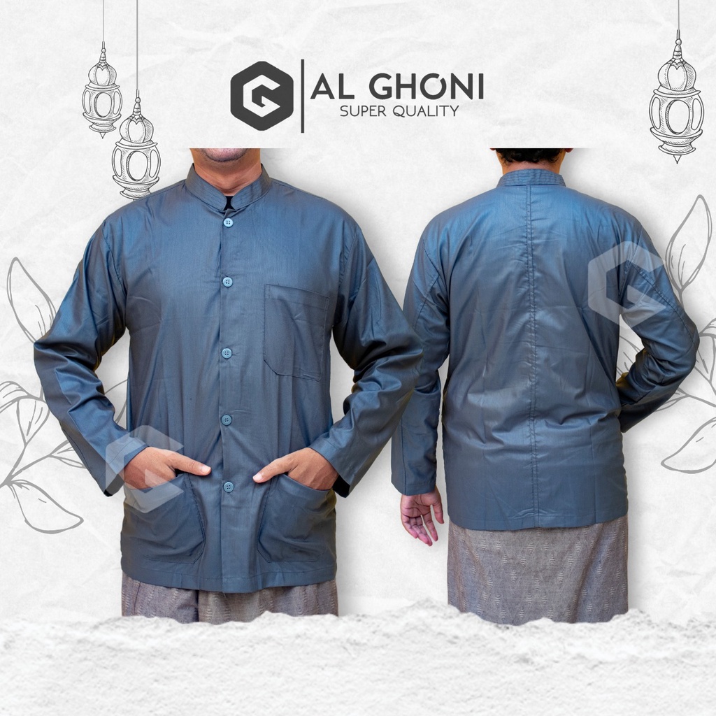 kemko dewasa lengan panjang marron purih biru premium ori spon import ammu haibah