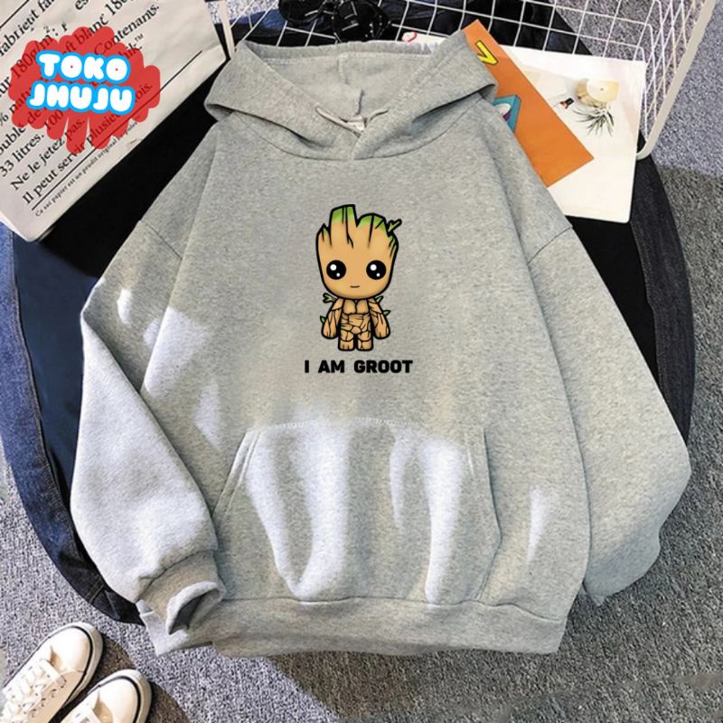 Hoodie Jumper Dewasa I Am Groot