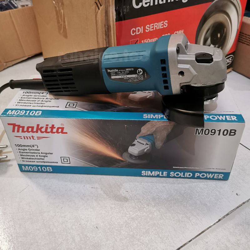 Mesin Gerinda Tangan 4" Makita M0910B Angle Grinder 4 Inch M 0910B 0910 B M0910