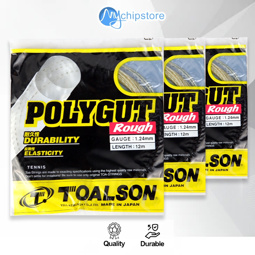 Senar Raket Tenis Lapangan Toalson Polygut Rough