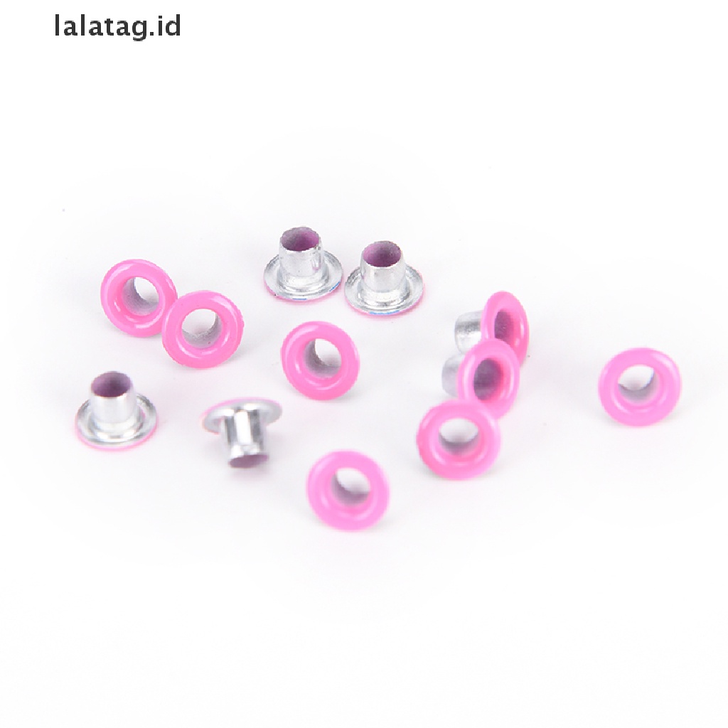 [lalatag] 100pcs 3mm Scrapbook Eyelet Random Mata Ayam Metal Warna Campur Untuk Pakaian DIY New [ID]