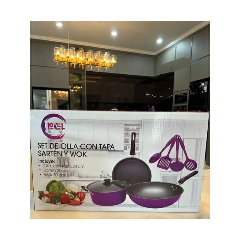 Panci Set Teflon Cookware Set Non-Stick 4 Pcs