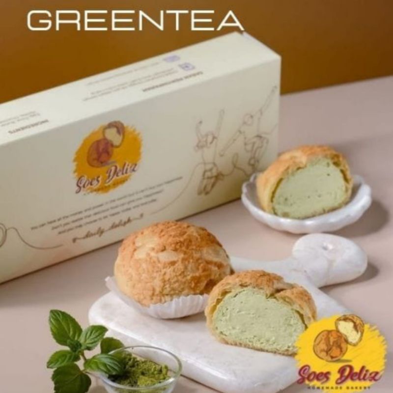 

KUE SUS SOES DELIZ CHOUX RASA GREENTEA ISI 5 PCS