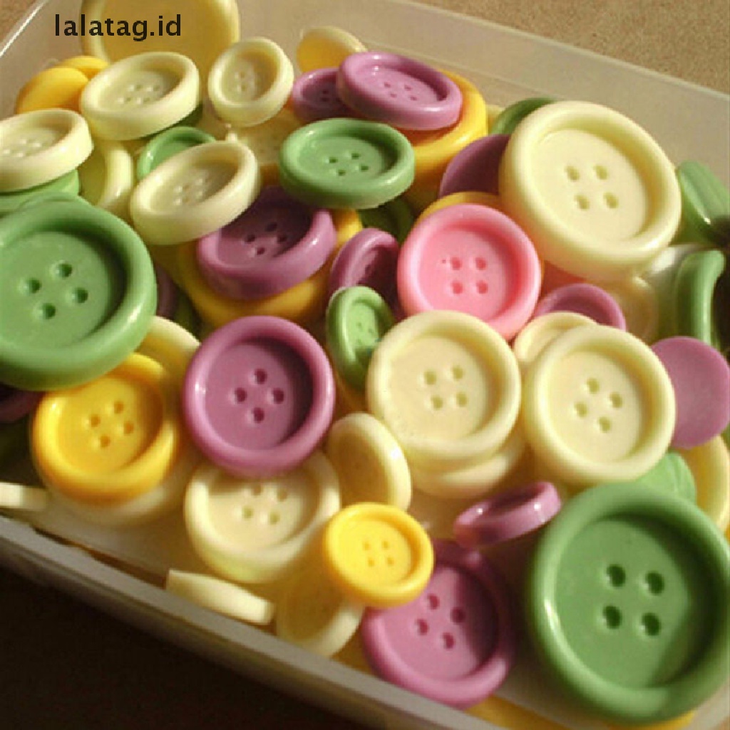 [lalatag] 1x Cetakan Fondant Coklat Berbentuk Kancing DIY Cetakan Silikon Mold Alat Dekor Kue [ID]