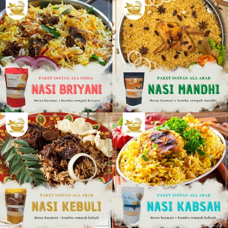 

PALING DIMINATI C899 Beras Basmati [200gr] + Bumbu instan nasi kebuli nasi biryani nasi mandhi briyani kebuli mandhi kabsyah bukhori biryani beras basmati india timur tengah ⏎