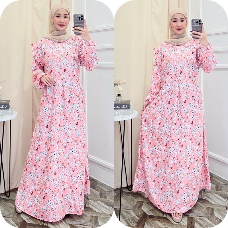 GAMIS JUMBO RAYON PREMIUM | KANCING DEPAN BUSUI | LENGAN PANJANG MUSLIMAH