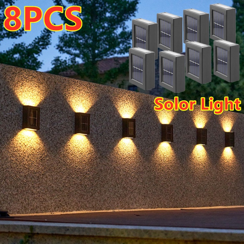 【COD】Lampu Taman Tenaga Surya/Sensor Light LED/Solar Lamp  Lampu/Halaman Villa Taman Luar Ruang Lampu Dinding Dekoratif