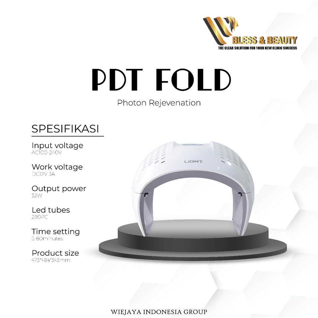 PDT LIGHT OMEGA 7 WARNA PHOTODYNAMIC THERAPY TREATMENT FOLD LED TERBARU