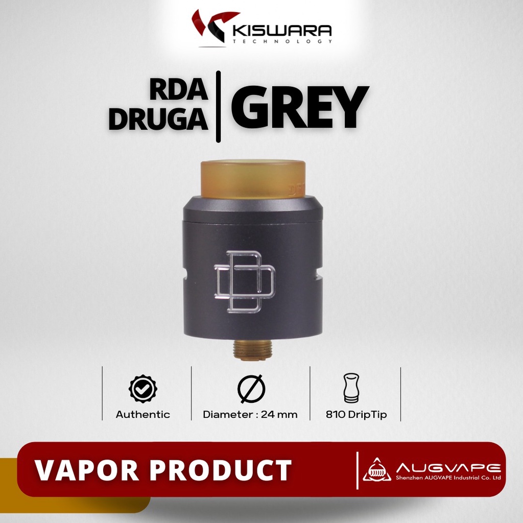 DRUGA 24 RDA Atomizer - GREY [Authentic] KiswaraBandung