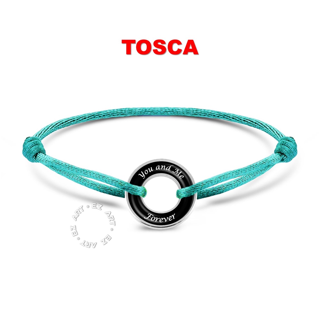 GELANG TALI SATIN CUSTOM NAMA TULISAN PASANGAN COUPLE PERSAHABATAN RING PLAT CINCIN STAINLESS STEEL WARNA