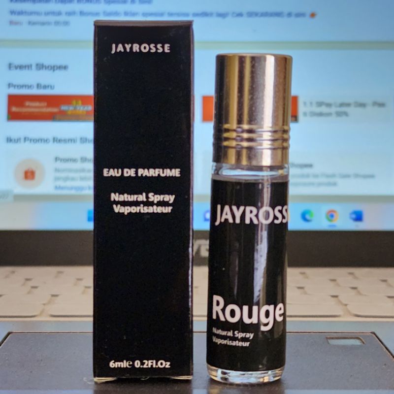 Parfum Jayrosse Grey Parfum Pria Tahan Lama | Parfum Pemikat pasangan | parfum Viral | parfum Jayrosse murah Terlaris No 1-Roll Jayrosse rouge