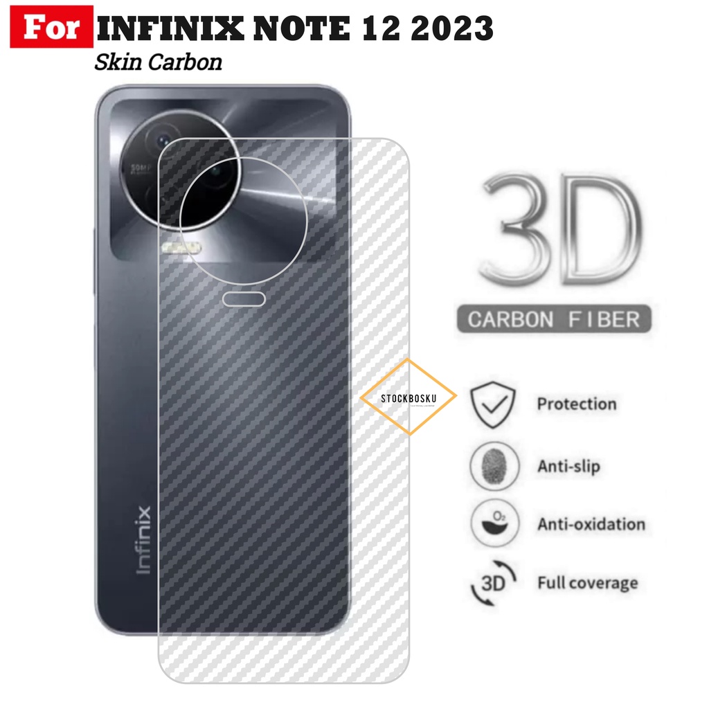 Skin Carbon Infinix Note 12 2023 Garskin Pelindung Belakang Handphone