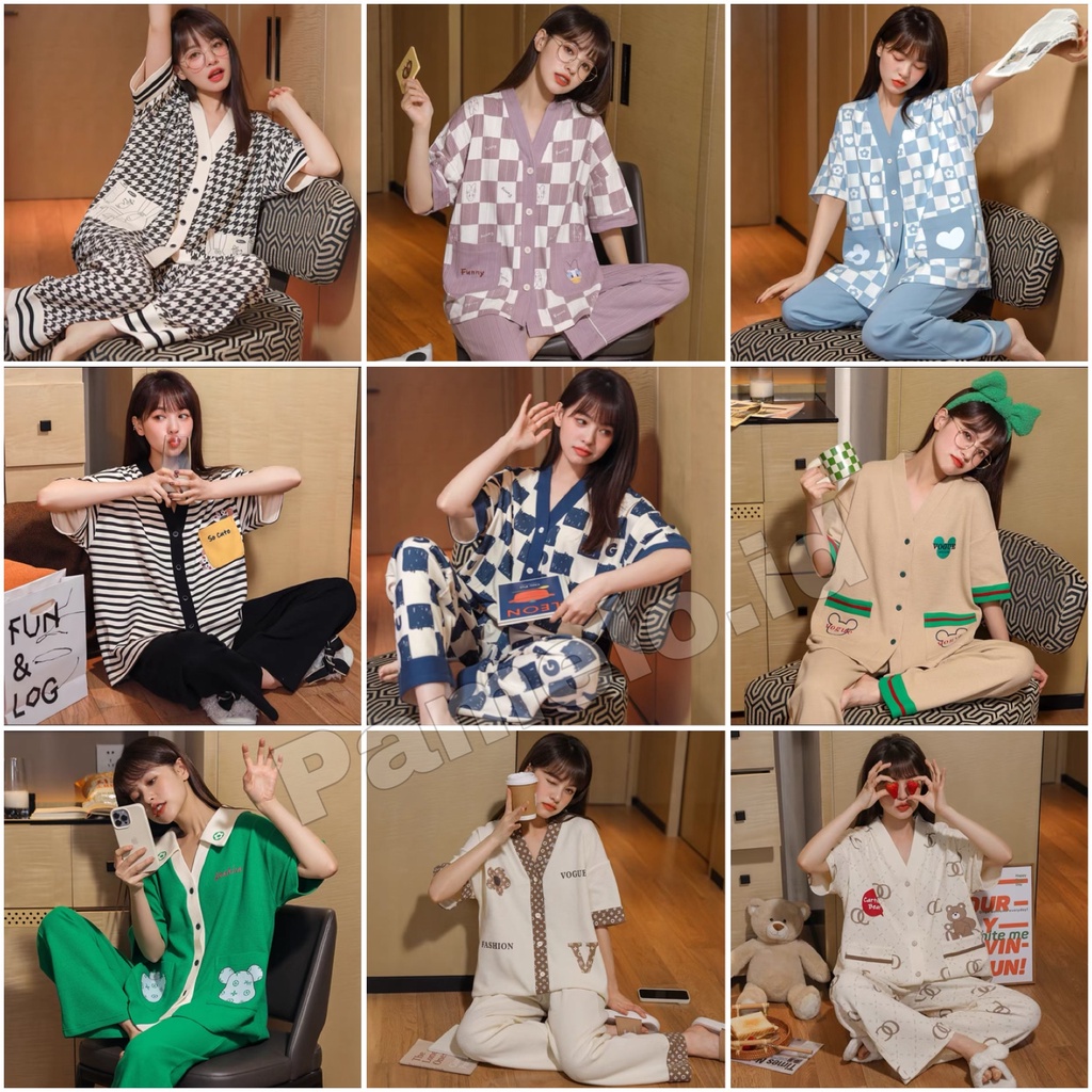 Pamelo.id Set Kimono PP / Kimono Import / Pajamas Import / Stelan Baju Tidur / Fashion Korea