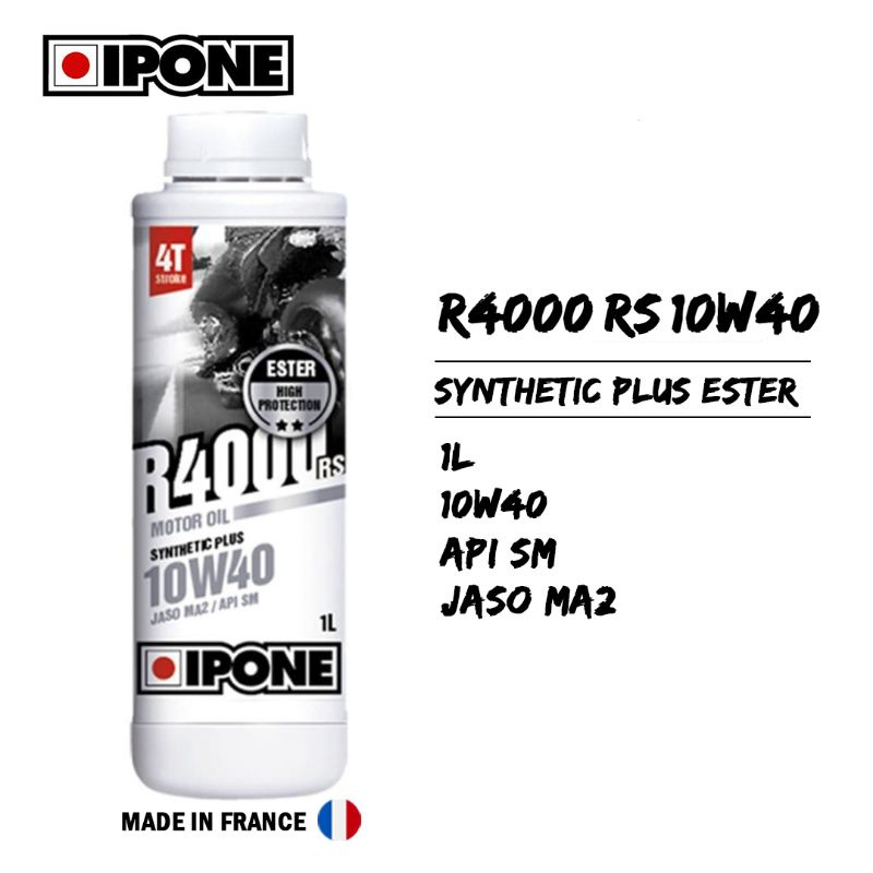 Jual oli ipone R4000 RS 10w40 ester 1L 1liter original | Shopee Indonesia