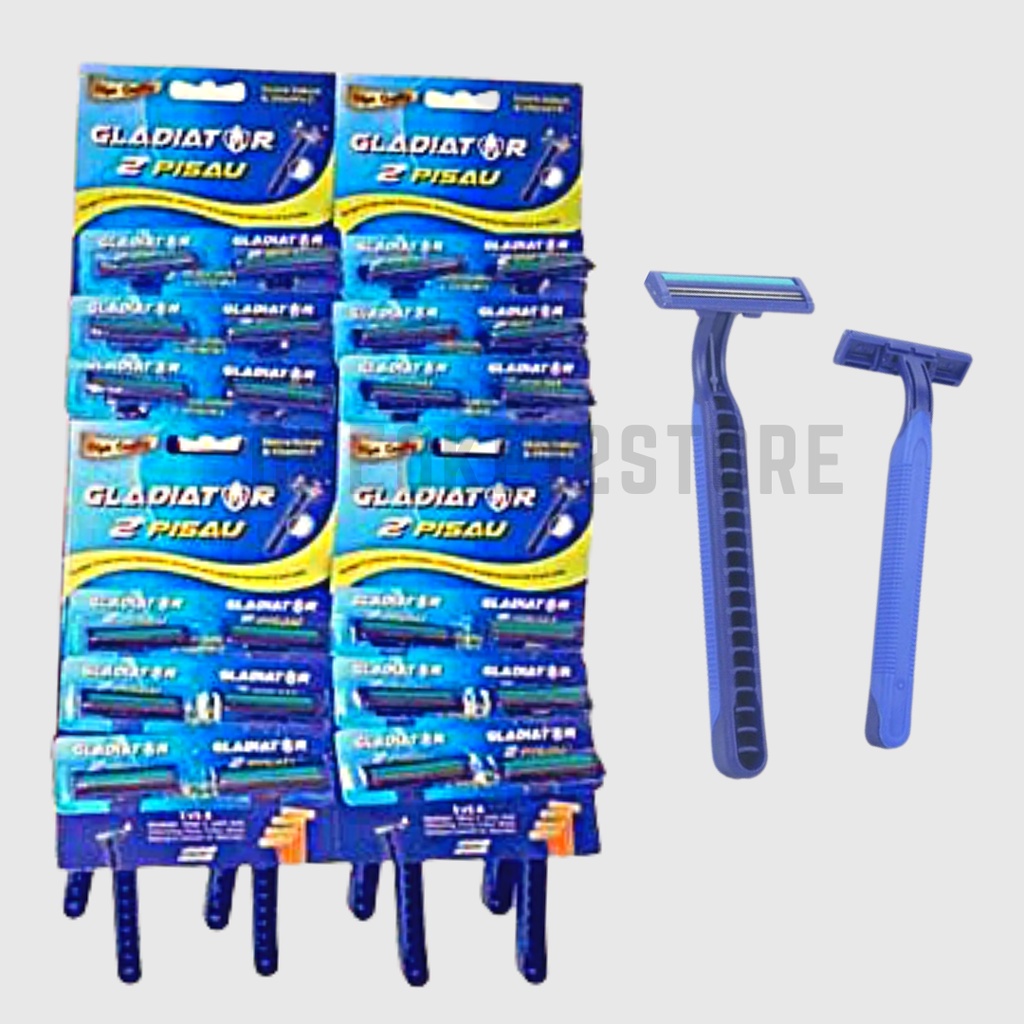gladiator 2 pisau alat cukur kumis / alat cukur jenggot / alat cukur ketiak / dll
