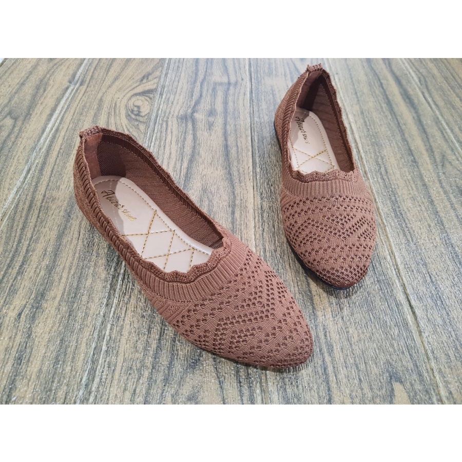 SEPATU BALET WANITA RAJUT IMPORT/FLATSHOES TERBARU BERKUALITAS/SEPATU SOL KARET/SEPATU TERBARU(COD-SALLSA_SICI_COLLECTION)