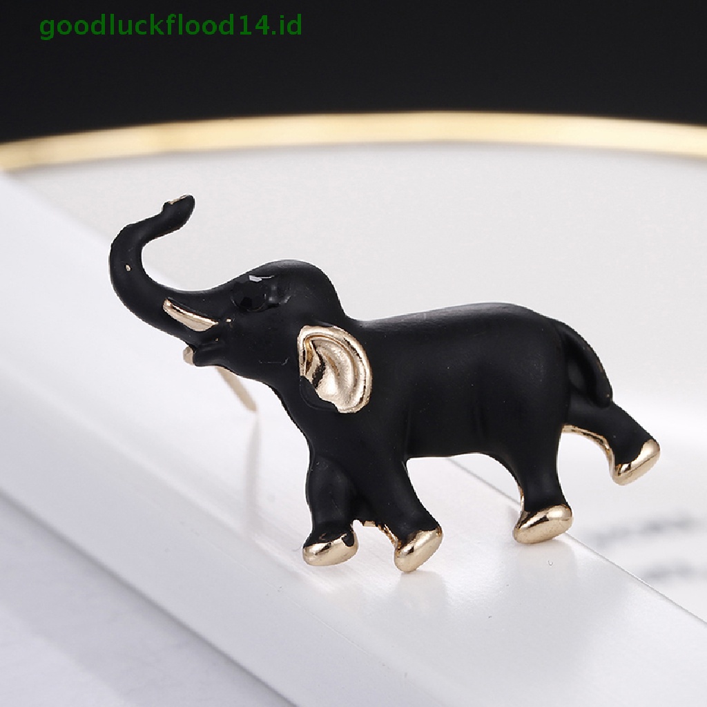 [GOOGFOUR] Enamel Gajah Enamel Kerah Lapel Hewan Bros Pin Buket Perhiasan Hadiah [TOP]