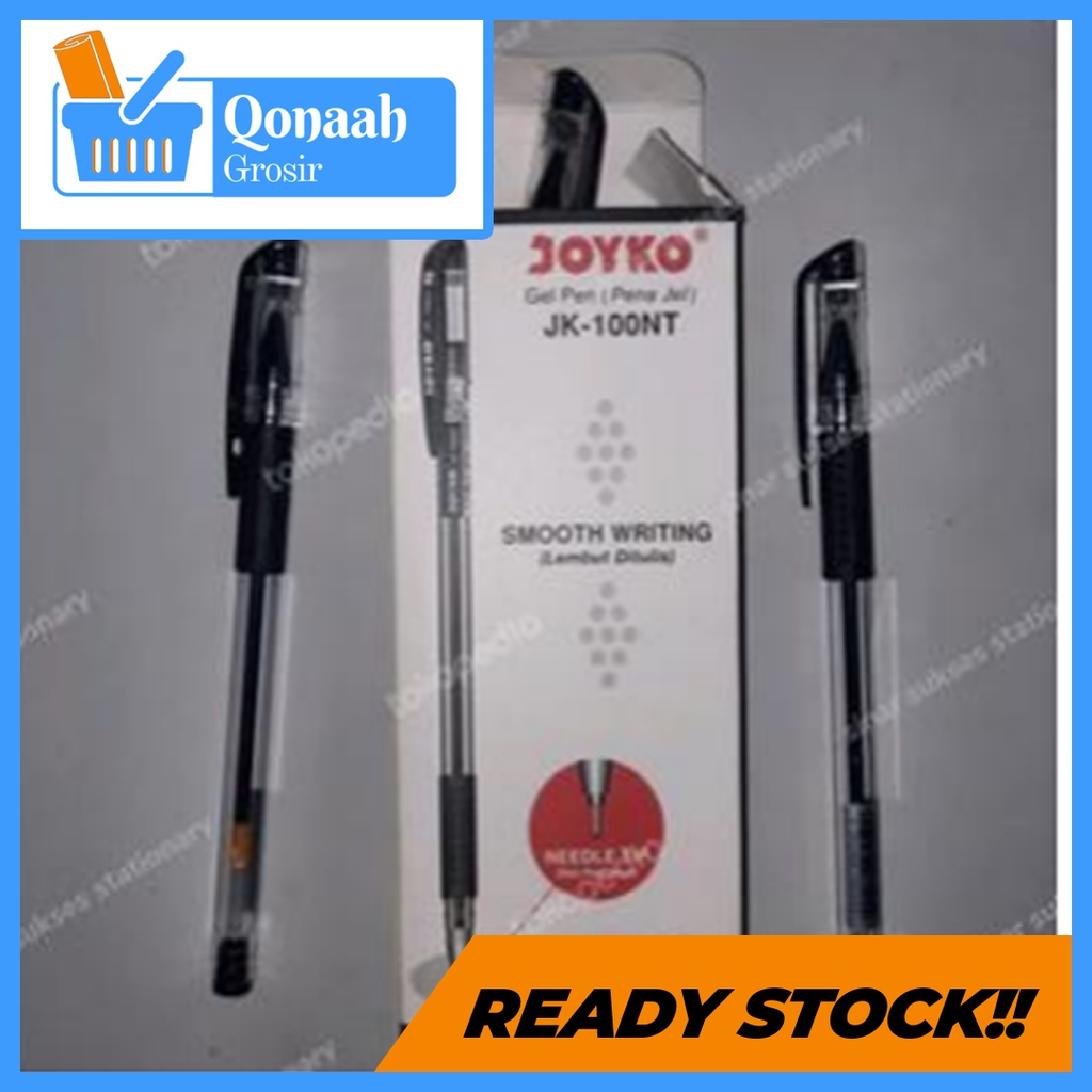 

Bolpen Gel Pen (Pena Jel) (Warna Hitam) Jk-100NT Joyko