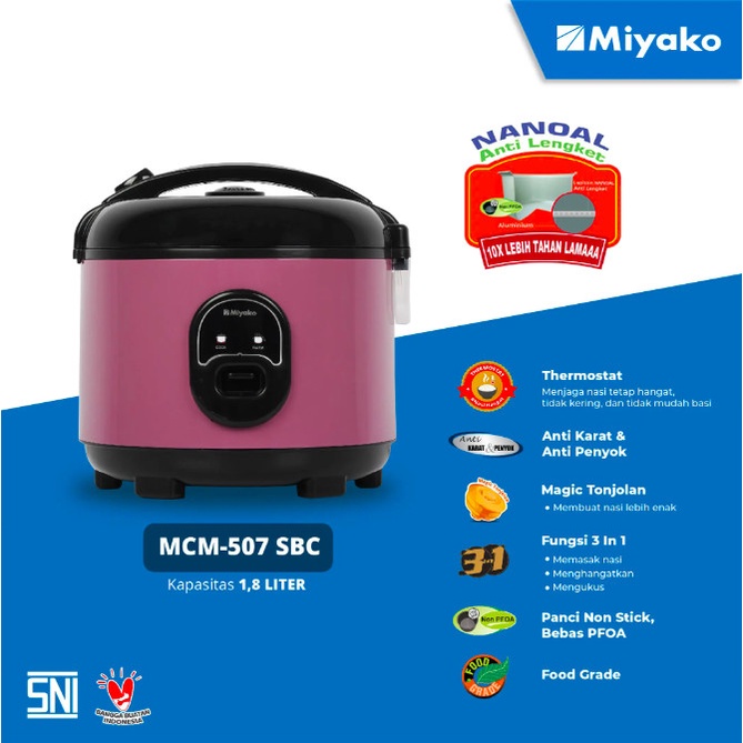 RICE COOKER / MAGIC COM  (1,8 L) - MIYAKO MCM 507 SBC