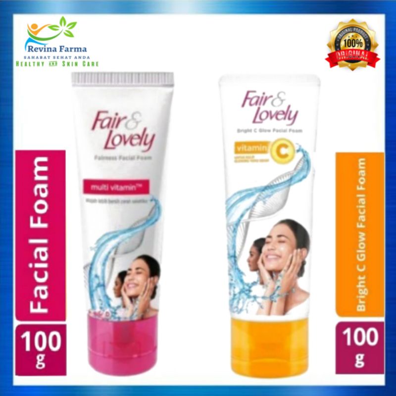 Fair & Lovely Facial Foam 100gr, Fair and Lovely Facial Wash, Pembersih Wajah, Pembersih Muka 100% P