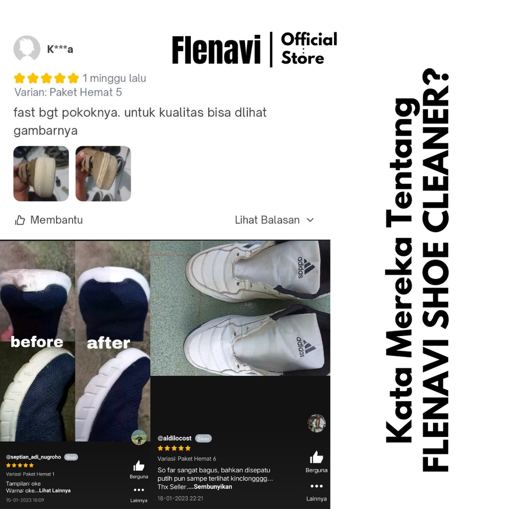 Paket Pembersih Sepatu Sneaker Cairan Pembersih Sepatu Premium - FLENAVI