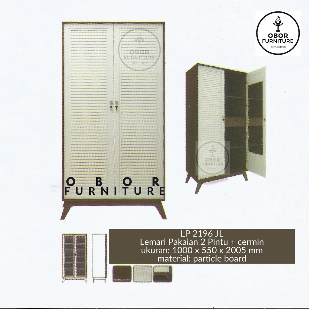 [KARGO] Lemari Pakaian Graver LP 2196 2 Pintu