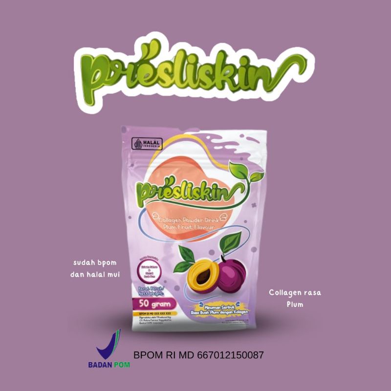 Presliskin Collagen Powder Drink Plum Fruit Flavour ( 1 Collagen Plum Fruit )