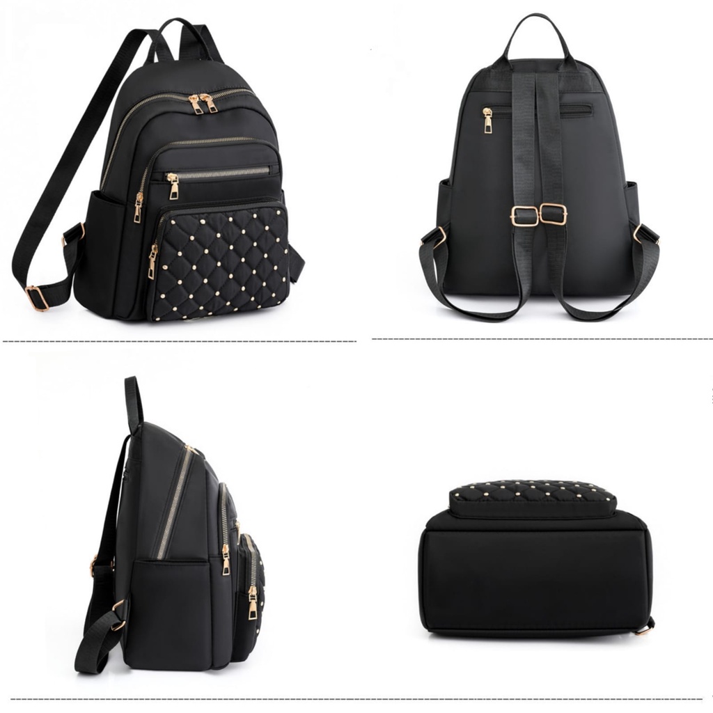 TAS RANSEL WANITA PREMIUM ANTI AIR IMPORT BACKPACK SEKOLAH HITAM MARIEKA TA725B5 KOREA CEWEK GENDONG KULIAH KERJA MURAH PUNGGUNG FASHION BATAM BRANDED REMAJA KEKINIAN