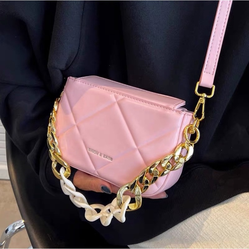 TAS IMPORT WANITA CEWEK SELEMPANG SLINGBAG HANDBAG KONDANGAN RANTAI SHOULDER BAG LB- 411