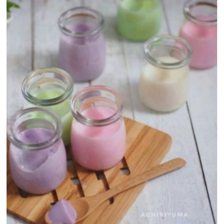 Botol Jar Toples Kaca / Gelas Puding Kaca Susu Selai