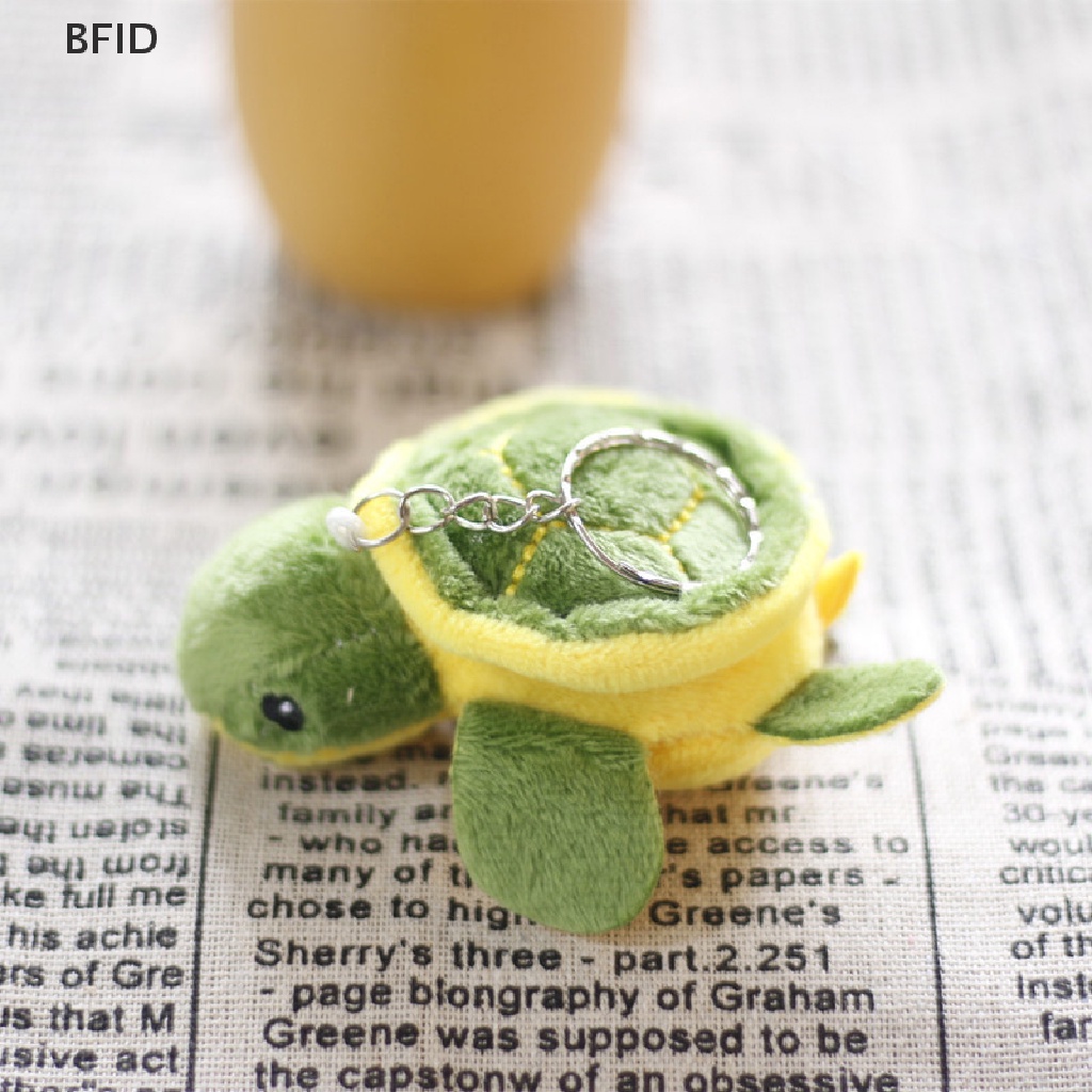 [BFID] Lucu Mini Kartun Turtle Lembut Mainan Mewah Liontin Indah Turtle Key Chain [ID]